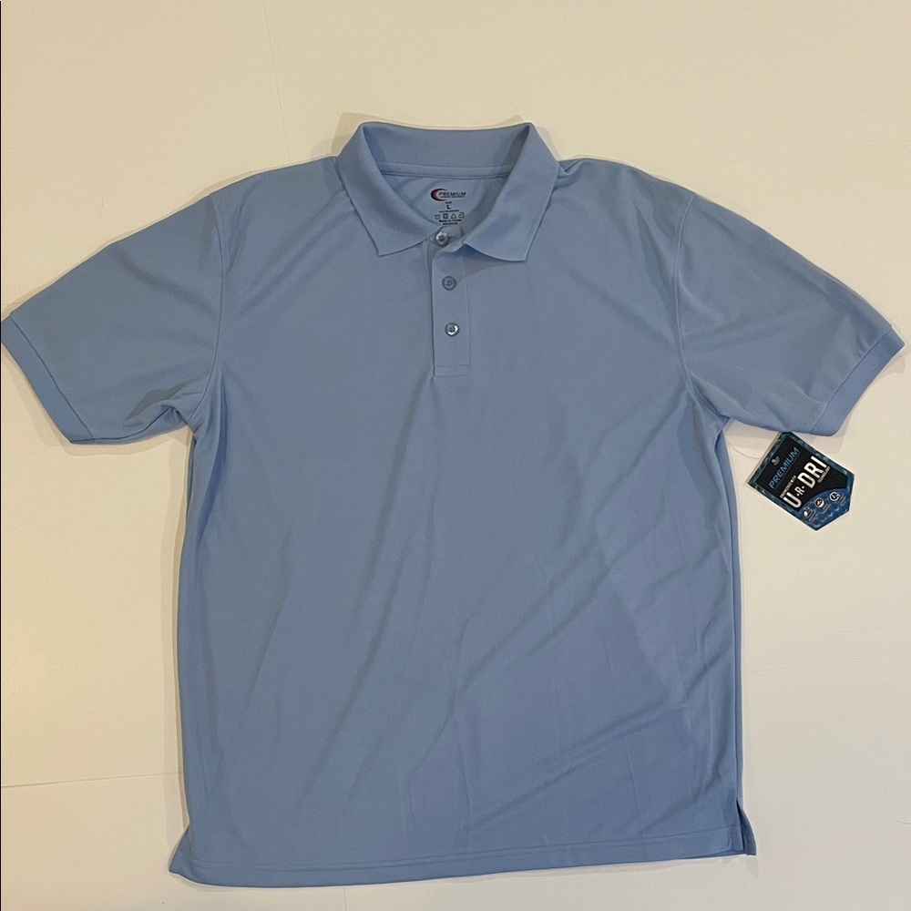 Classic Men's Light Blue Polo Shirt size L